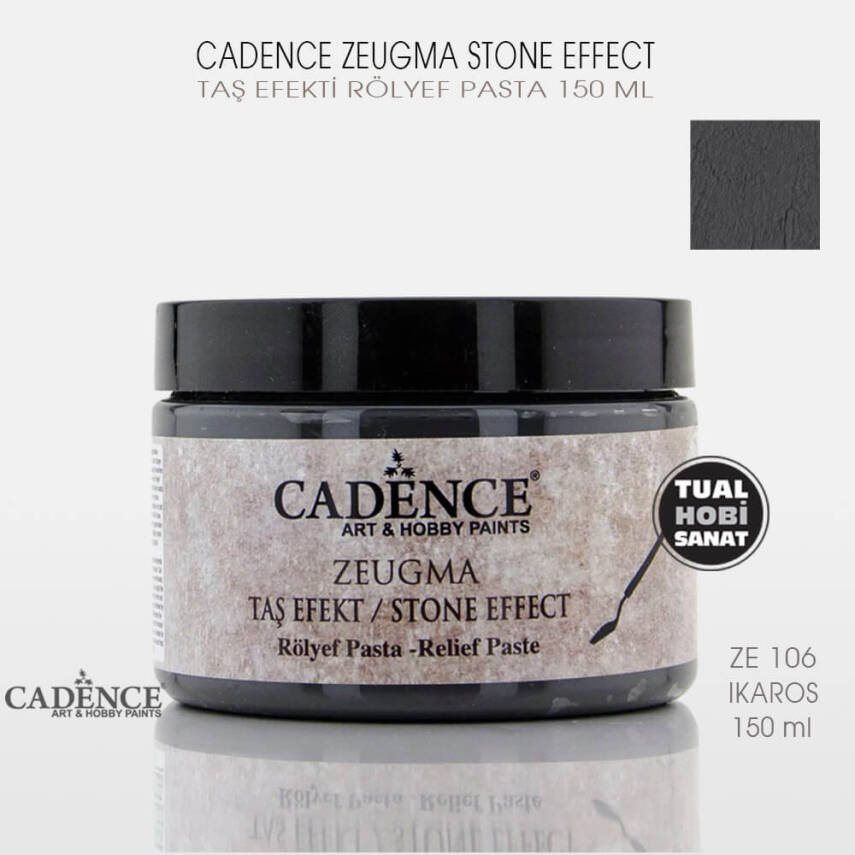 Cadence Zeugma Taş Efekt Rölyef Pasta ZE106 İkaros 150 ml - 1