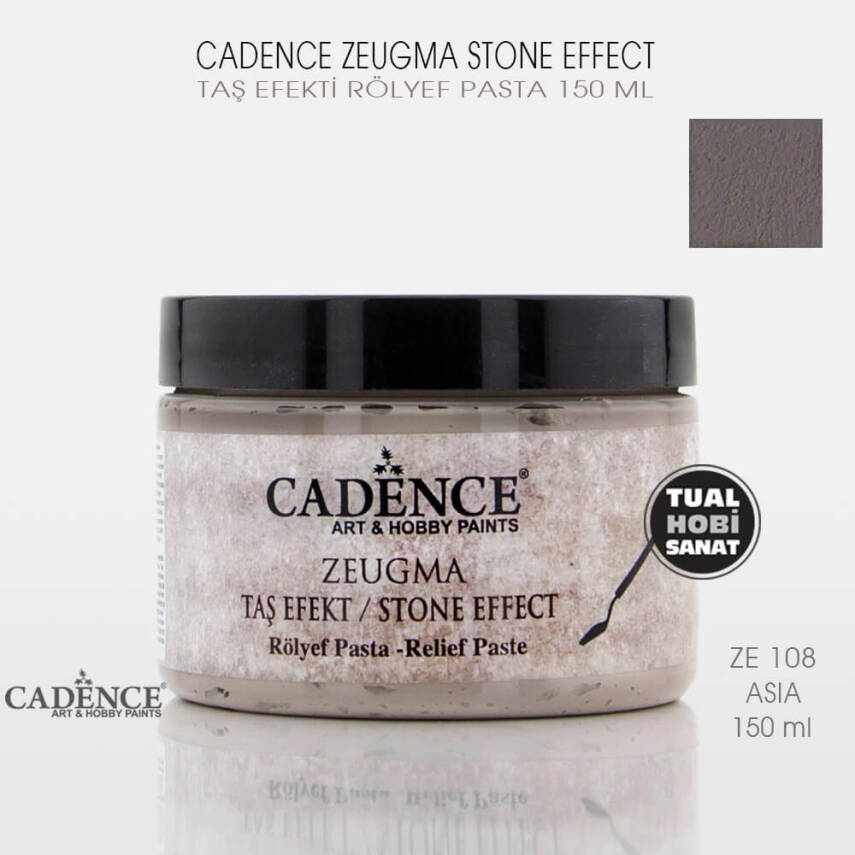 Cadence Zeugma Taş Efekt Rölyef Pasta ZE108 Asia 150 ml - 1