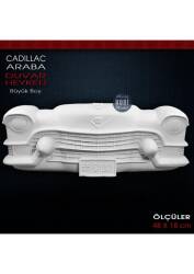 Cadillac Caddy Araba Duvar Heykeli (48x18 cm) Ham Polyester - Tual Hobi Sanat