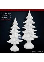 Çam Ağacı Heykeli Büyük Boy (39x20 cm) Ham Polyester - Tual Hobi Sanat (1)