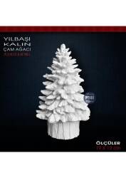 Çam Ağacı Kalın Yılbaşı Model (19x12 cm) Ham Polyester - Tual Hobi Sanat