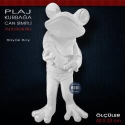 Can Simitli Plaj Kurbağası Heykeli (43X23 cm) Ham Polyester - Tual Hobi Sanat (1)