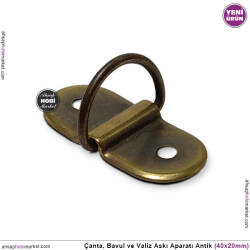 Çanta ve Bavul Askı Halka Aparatı Antik (40x20 mm) - Tual Hobi Sanat (1)