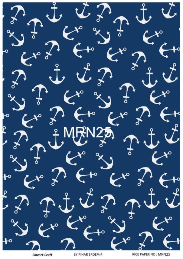 Çapa Desenli Pirinç Dekopaj Kağıdı Model : MRN 25 - 1