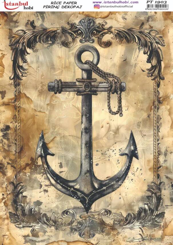 Çapa Desenli Pirinç Dekopaj Model : PT 1903 - 1