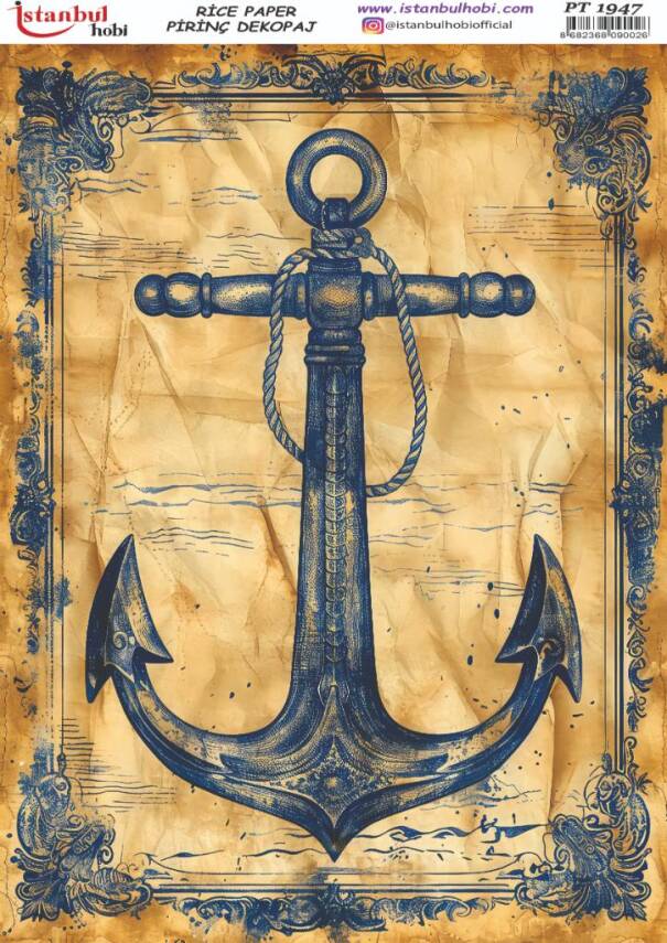 Çapa Desenli Pirinç Dekopaj Model : PT 1947 - 1