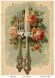 Çatal Bıçak Desenli Pirinç Dekopaj Model : ÇKB002 - Line Art