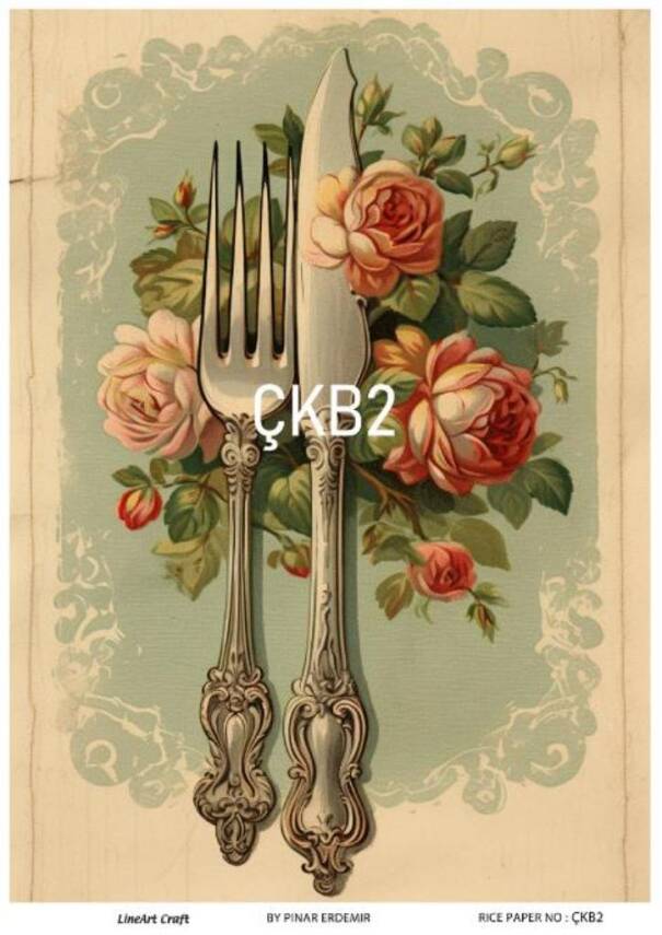 Çatal Bıçak Desenli Pirinç Dekopaj Model : ÇKB002 - 1