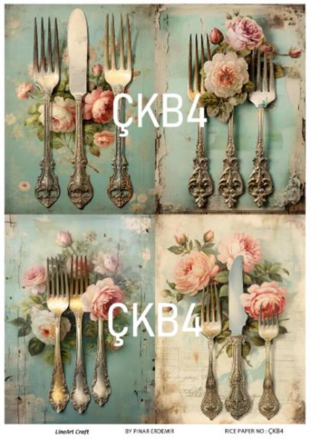 Çatal Bıçak Desenli Pirinç Dekopaj Model : ÇKB004 - 1