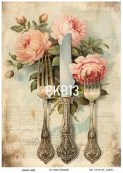 Çatal Bıçak Desenli Pirinç Dekopaj Model : ÇKB013 - Line Art