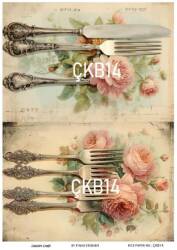 Çatal Bıçak Desenli Pirinç Dekopaj Model : ÇKB014 - Line Art