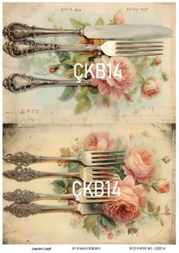 Çatal Bıçak Desenli Pirinç Dekopaj Model : ÇKB014 - 1