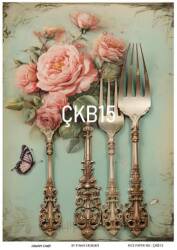 Çatal Bıçak Desenli Pirinç Dekopaj Model : ÇKB015 - Line Art