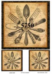 Çatal Kaşık Desenli Pirinç Dekopaj Model : 5750 - Line Art
