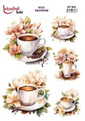Çay Kahve Desenli Sulu Transfer Kağıdı STI-805 - Tual Hobi Craft Ist