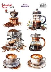 Çay Kahve Desenli Sulu Transfer Kağıdı STI-814 - Tual Hobi Craft Ist