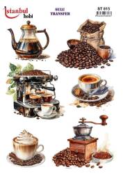 Çay Kahve Desenli Sulu Transfer Kağıdı STI-815 - Tual Hobi Craft Ist