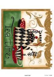 Çay Saati Temalı Pirinç Dekopaj Model : 4682 - Line Art