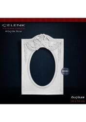 Çelenk Çerçeve Küçük Boy (25X18cm) Ham Polyester - Tual Hobi Sanat