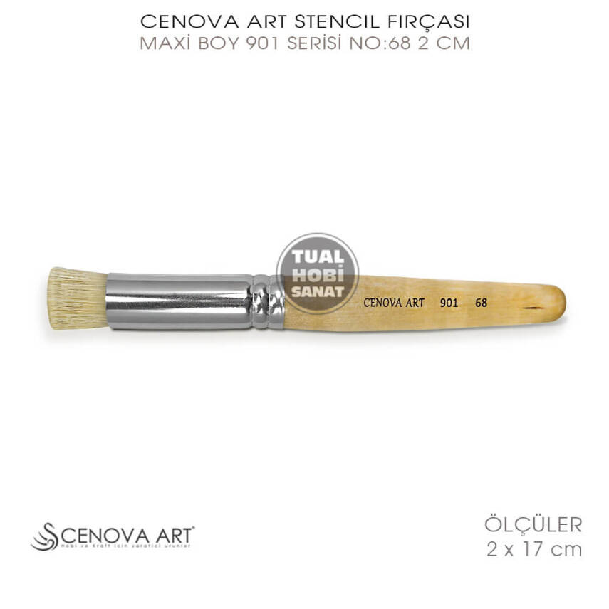 Cenova Art Maxi Stencil Şablon Fırçası No:68 (2 x 17 cm) - 1