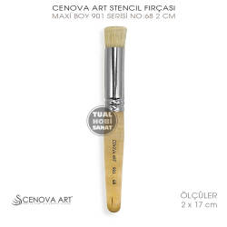 Cenova Art Maxi Stencil Şablon Fırçası No:68 (2 x 17 cm) - Cenova Art (1)