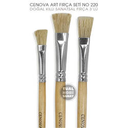 Cenova Art No:220 Doğal Kıllı 3'lü Sanatsal Fırça Seti - 3