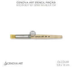 Cenova Art Stencil Şablon Fırçası No:38 (0,8 x 14 cm) - Cenova Art