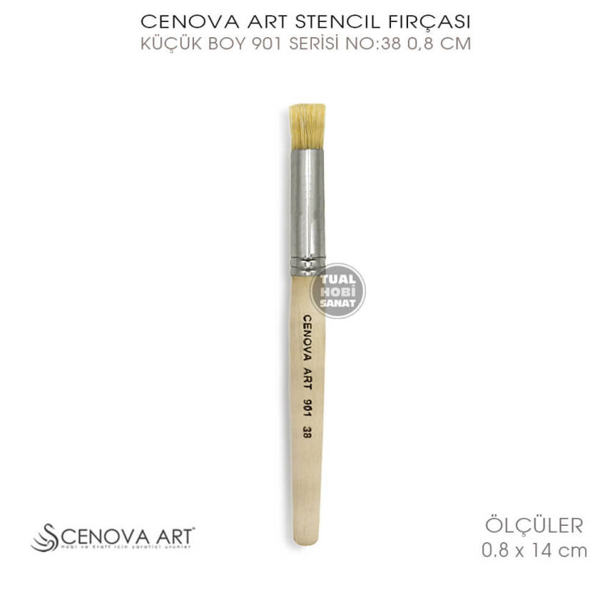 Cenova Art Stencil Şablon Fırçası No:38 (0,8 x 14 cm) - 2
