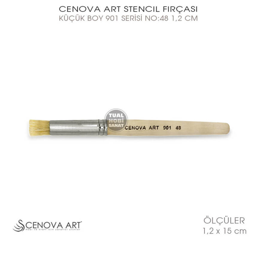 Cenova Art Stencil Şablon Fırçası No:48 (1,2 x 15 cm) - 1