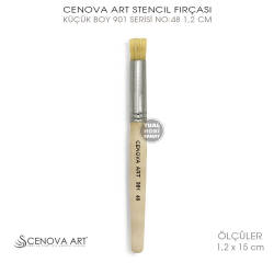 Cenova Art Stencil Şablon Fırçası No:48 (1,2 x 15 cm) - Cenova Art (1)