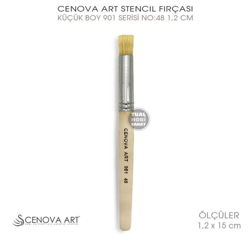 Cenova Art Stencil Şablon Fırçası No:48 (1,2 x 15 cm) - 2