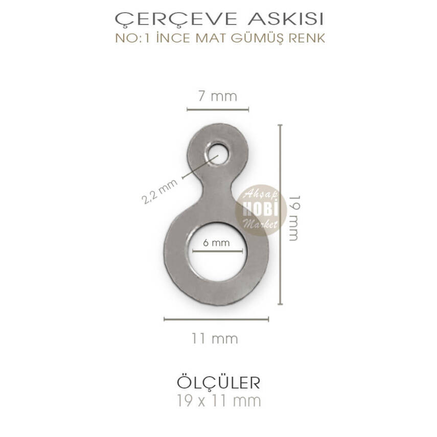 Çerçeve Askısı No:1 İnce 10 Adet (19x11 mm) - 2