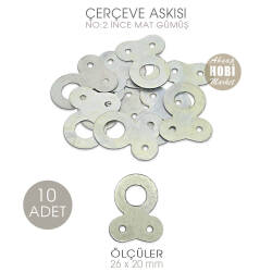 Çerçeve Askısı No:2 İnce 10 Adet (26x20 mm) - Tual Hobi Sanat
