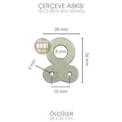 Çerçeve Askısı No:2 İnce 10 Adet (26x20 mm) - Tual Hobi Sanat (1)