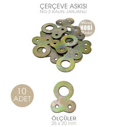 Çerçeve Askısı No:2 Kalın 10 Adet (26x20 mm) - Tual Hobi Sanat