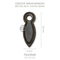 Çerçeve Mandalı Büyük Antik (9x23 mm) 10 Adet - Tual Hobi Sanat (1)