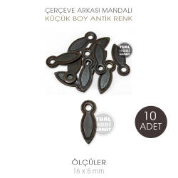 Çerçeve Mandalı Küçük Antik (5x16 mm) 10 Adet - Tual Hobi Sanat