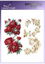 Çiçek Desenli Kumaş Transfer Kağıdı LNT-K028 (20x20 cm) - Line Art