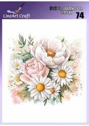 Çiçek Desenli Kumaş Transfer Kağıdı LNT-K074 (20x20 cm) - Line Art