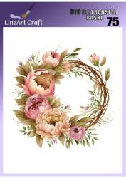 Çiçek Desenli Kumaş Transfer Kağıdı LNT-K075 (20x20 cm) - Line Art