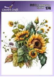 Çiçek Desenli Kumaş Transfer Kağıdı LNT-K174 (20x20 cm) - Line Art