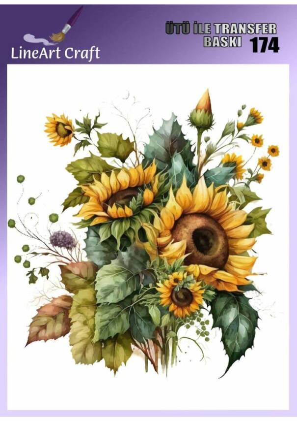 Çiçek Desenli Kumaş Transfer Kağıdı LNT-K174 (20x20 cm) - 1