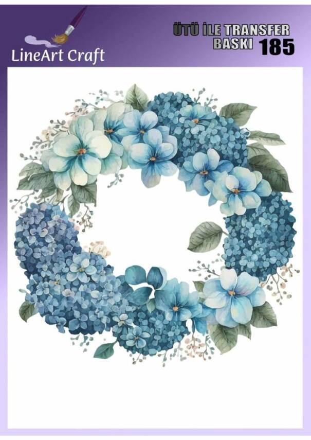 Çiçek Desenli Kumaş Transfer Kağıdı LNT-K185 (20x20 cm) - 1