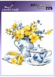 Çiçek Desenli Kumaş Transfer Kağıdı LNT-K225 (20x20 cm) - Line Art