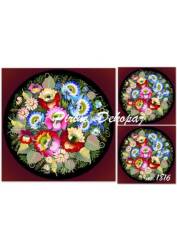 Çiçek Desenli Pirinç Dekopaj Model : 1816 - Line Art