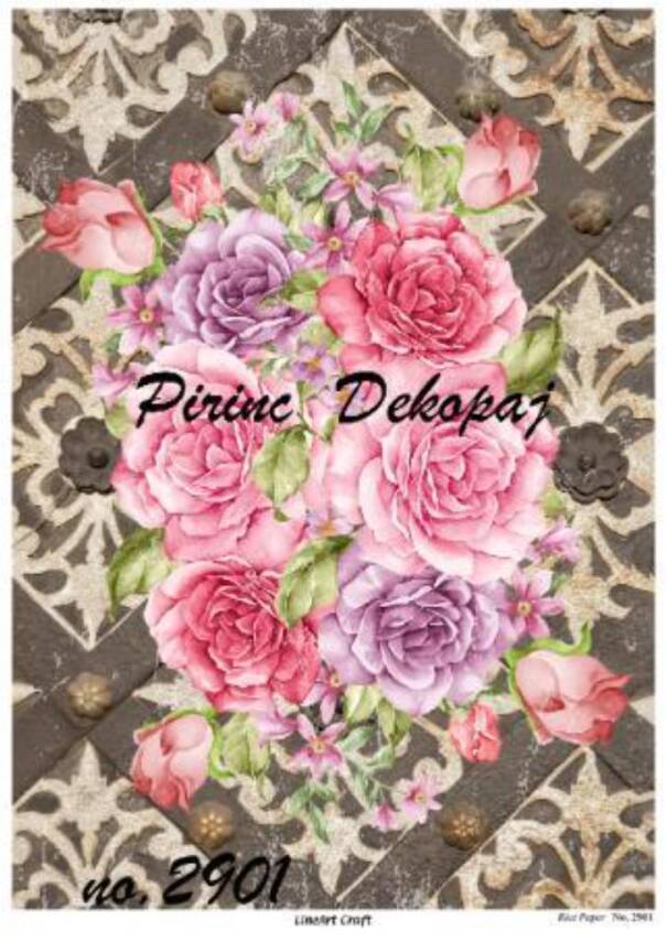 Çiçek Desenli Pirinç Dekopaj Model : 2901 - 1