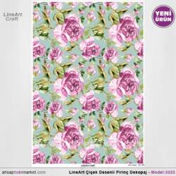 Çiçek Desenli Pirinç Dekopaj Model : 3023 - Line Art