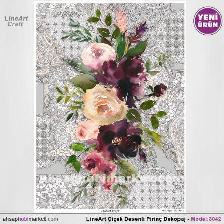 Çiçek Desenli Pirinç Dekopaj Model : 3042 - 1