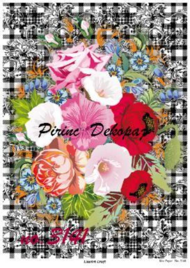 Çiçek Desenli Pirinç Dekopaj Model : 3141 - 1