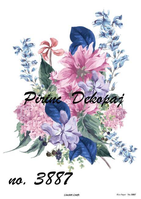 Çiçek Desenli Pirinç Dekopaj Model : 3887 - 1